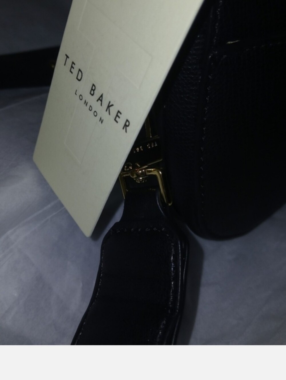 Ted Baker Embossed Logo Rory Crossbody/ Detachable Rosette Strap, Black - Picture 12 of 13